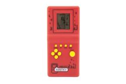 Teddies Digitálna hra Padajúce kocky hlavolam plast 7x14,5cm na batérie so zvukom - červená