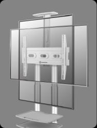 Onkron TS1552 výškovo nastaviteľný mobilný stojan pre TV 40"-70" s policami, biely, VESA 600x400  + doručenie zadarmo 