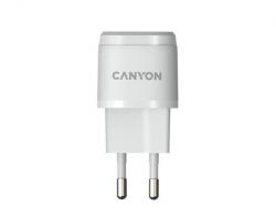 Canyon H-20 Sieťová nabíjačka s USB-C výstupom a podporou PD, 20W biela