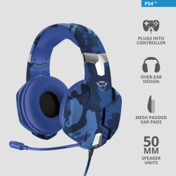 Trust GXT 322B Carus Gaming PS4 - blue camo
