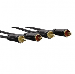 Hama audio kábel 2 cinch - 2 cinch pozlátený 3* 5m