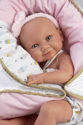 Llorens Llorens 73806 NEW BORN dievčatko - realistická bábika bábätko s celovinylovým telom -40 cm
