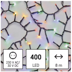 Emos LED vianočná reťaz – ježko 8m, vonkajšia aj vnútorná, multicolor, časovač
