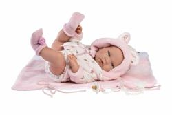 Llorens Llorens 73898 NEW BORN DIEVČATKO- realistická bábika bábätko s celovinylovým telom - 40 cm