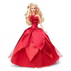 Mattel Mattel Barbie Vianočná bábika blondýnka HBY03