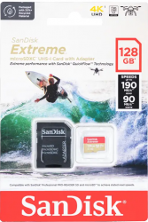 SanDisk Extreme MicroSDXC 128GB A2 C10 V30 UHS-I U3 (r170/w80)