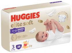 2x HUGGIES® Elite Soft Pants Nohavičky plienkové jednorázové 3 (6-11 kg) 48 ks