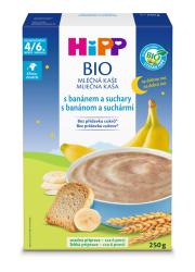 6x HiPP BIO Kaša mliečna na dobrú noc s banánom a suchármi od uk. 4.-6. mesiaca, 250 g