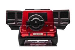 BENEO Mercedes-Benz G63 AMG 4x42 Dvojmiestne 24V, červené lak, MP4 s USB/AUX vstup, Pohon 4x4, Batér