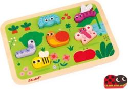 Janod Janod Drevené vkladacie puzzle pre najmenších Záhrada Chunky