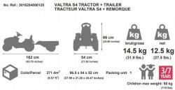 FALK FALK Šliapací traktor 4000AB VALTRA S4 s vlečkou