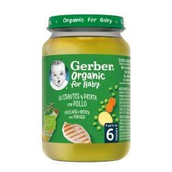 GERBER Organic detský príkrm hrášok so zemiakmi a kuracím mäsom 190 g?