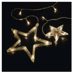 Emos LED vianočný záves – hviezdy, 185x105cm, vnútorný, teplá biela