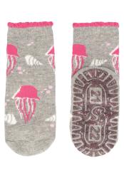 STERNTALER Ponožky protišmykové vodný svet AIR 2ks v balení sivá dievča veľ. 22 12-24m