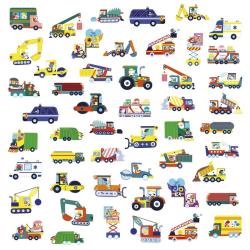 Janod Janod Stickers Veľké samolepky Dopravné prostriedky 50 ks