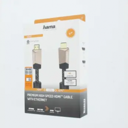 Hama Premium Speed 4K HDMI kábel vidlica-vidlica 3m opletený