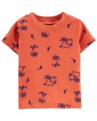 CARTER'S Set 2dielny tričko kr. rukáv, kraťasy na traky Navy Orange chlapec 24m