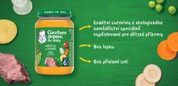 GERBER Organic detský príkrm zelenina s teľacím mäsom 190 g