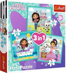 Trefl Trefl Puzzle 3v1 - Gabbyine aktivity / Universal Gabby's Dollhouse