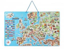 Woody Woody Magnetická mapa EURÓPY, spoločenská hra 3 v 1, ČJ