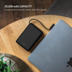 FIXED FIXED Zen 20 Loop USB-C 20000mAh 40W s LCD displejom a integrovaným káblom