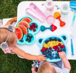 BABYONO Hryzačka edukačná s hrkálkou vodný melón