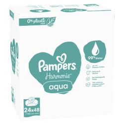 PAMPERS Obrúsky vlhčené Harmonie Aqua Plastic Free 24x48 ks