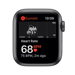 Apple Watch SE GPS, 40mm Space Gray Aluminium Case with Black Sport Band - Regular