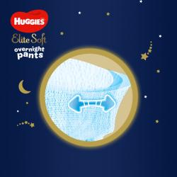 4x HUGGIES® Elite Soft Pants OVN Nohavičky plienkové jednorazové 5 (12-17 kg) 17 ks