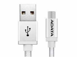 ADATA pletený micro USB kábel 1m strieborný
