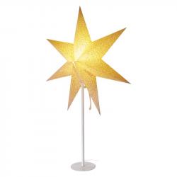 Emos LED hviezda papierová so stojanom, zlatá, 45cm, vnútorná