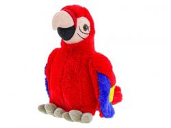 MIKRO -  Papagáj plyšový 27cm červený