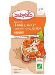 BABYBIO Menu zelenina s kuracím mäsom a quinoa 2x 200 g