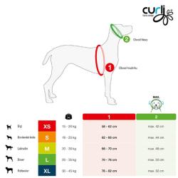 CURLI Postroj pre psov Belka Comfort Red M, 20-30 kg