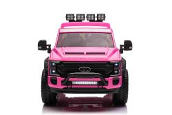 BENEO Ford Super Duty 24V ružové, Dvojmiestne, Pohon 4X4 s vysokovýkonnými 24V mototom a odpružením,