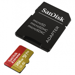 SanDisk Extreme MicroSDXC 256GB A2 C10 V30 UHS-I U3 (r160/w90)