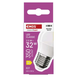 Emos Classic Mini Globe 2.5W E27 350lm neutrálna biela