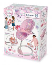DeCuevas Toys DeCuevas 51541 Multifunkčná jedálenská stolička a hojdačka pre bábiky 3 v 1 Ocean Fant