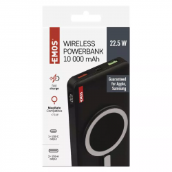 Emos WI 1022D 10000mAh čierny Wireless 22.5W