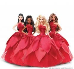 Mattel Mattel Barbie Vianočná bábika blondýnka HBY03