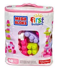 Mattel MEGA BLOKS Kocky v plastovom vrecúšku ružové DCH54