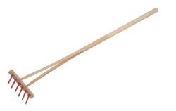 Teddies Hrable červené s násadou s 6 kolíkmi drevo / plast 90cm náradie