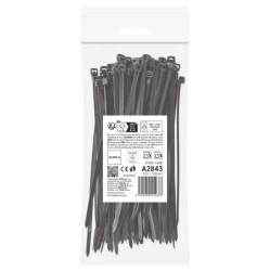 Emos A2843 Sťahovacie pásky čierne 150×3.5mm 100ks