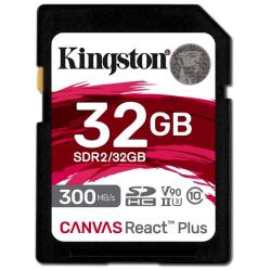 Kingston Canvas React Plus SDXC 32GB UHS-II U3 V90 Class 10 (r300MB,w260MB)