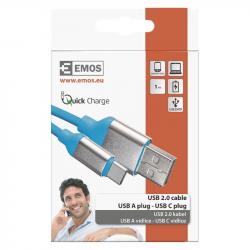Emos Kábel USB-C 1m modrý