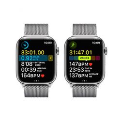Apple Watch 8 GPS + Cellular 45mm Silver Stainless Steel Case with Silver Milanese Loop