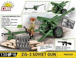 Cobi Cobi 2293 II WW ZiS 3 Soviet gun, 1:35, 130 k, 1 f