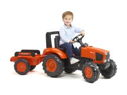 Falk Falk Šliapací traktor 2060AB Kubota M6 s vlečkou