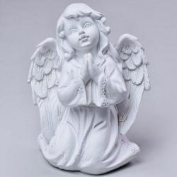 Anjel polyrez.biely modliaci 14cm