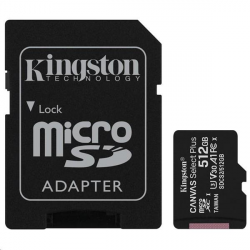Kingston Canvas Select Plus MicroSDXC 512GB class 10 (r100MB,w85MB)